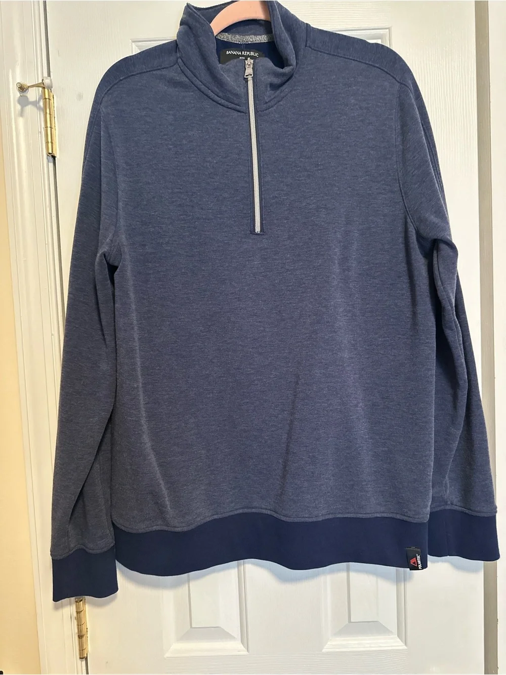 Banana Republic Men’s Polartec Blue Heather  Half-Zip Pullover size Large